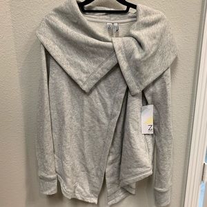 Z by zella high low wrap sweater